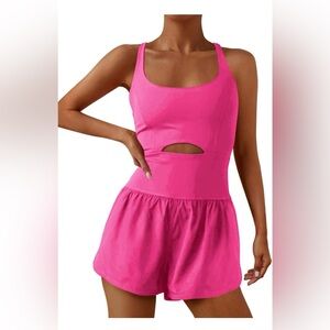 NWT ReachMe Womens Running Onesie Workout Rompers Athletic Romper